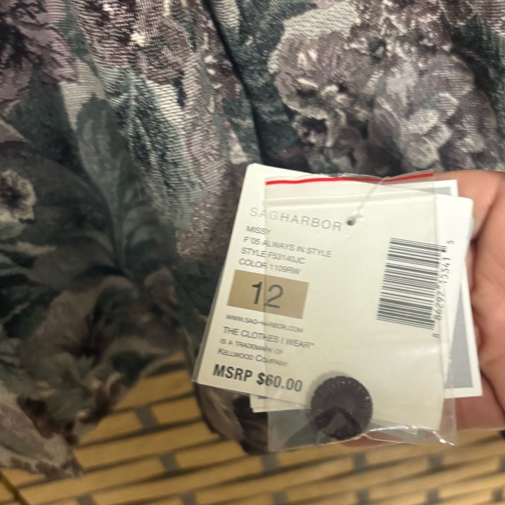 Sag Harbor Floral Jacket Size 12 - Picture 7 of 7